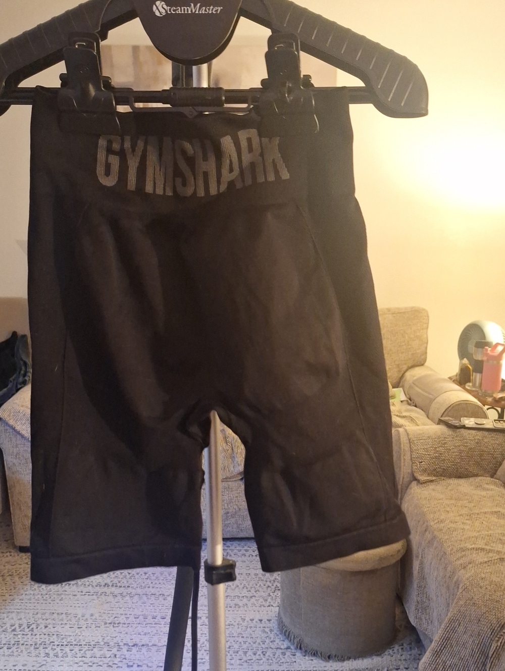 Gymshark Men’s Black Athletic Shorts with Logo Waistband